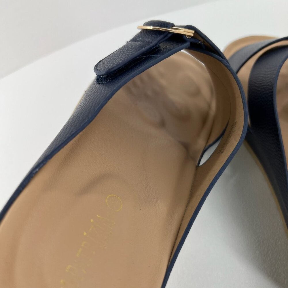 Patrizia by Spring Step Rutha Slide Sandals Women 10 Criss Cross Vegan Navy Blue - Picture 13 of 13